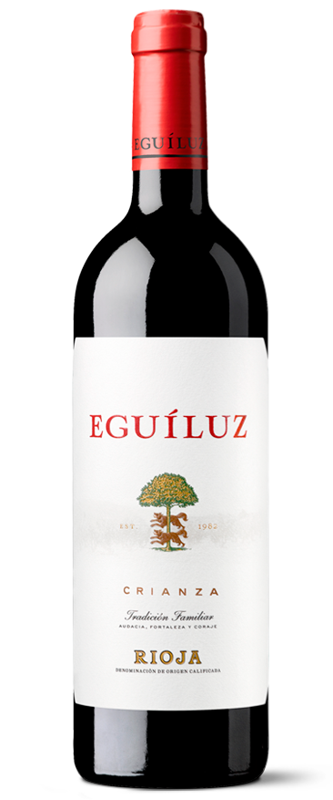 Botella de vino de Rioja Eguíluz Crianza