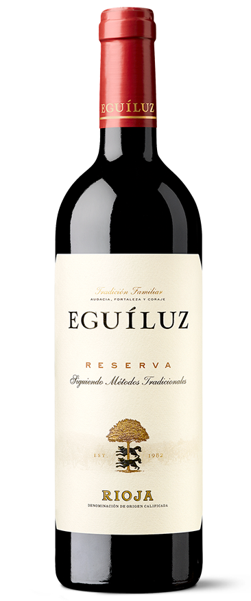 Botella de vino de Rioja Eguíluz Reserva